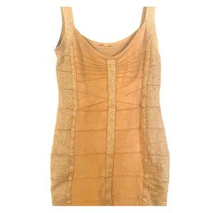 Gold Bandage Dress